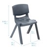 ECR4Kids 12in Plastic School Stack Chair, 4-Pack - 2 of 4