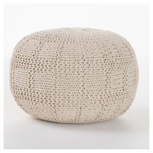 Yuny Handcrafted Modern Fabric Pouf - Christopher Knight Home - 1 of 4