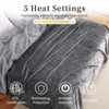 Heated Electric Blanket with Dual Control, Soft Flannel Thicken Heated Blankets for Couch, 5 Heat Settings, 10 Hours Auto Shut Off, 90"x 100" - 2 of 4