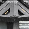 Aoxun 10'x10' Hardtop Gazebo with Steel Roof and Curtains, Outdoor Aluminum Pavilion with Netting for Patio, Deck, Backyard - 4 of 4