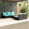 vidaXL Garden Lounge Set Black - 2 of 4
