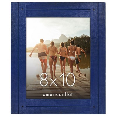 Americanflat Picture Frame - Rustic Picture Frame with Textured Engineered Wood, Shatter Resistant Glass and Easel Back