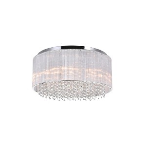 CWI Lighting Spring Morning 9 Light Drum Shade Flush Mount With Chrome Finish - 1 of 4