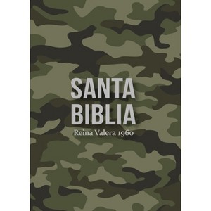 Biblia Rvr 1960 Compacta Símil Piel Camuflaje Verde (Bible Rvr 1960 Compact Size Leatherlike Green Camouflage (Spanish Edition) - (Leather Bound) - 1 of 1