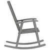 vidaXL Rocking Chair with Cushions Gray Solid Acacia Wood - 4 of 4