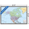 Trends International North America Map 2023 Framed Wall Poster Prints - 3 of 4