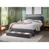 NicBex Modern Queen Upholstered Bed Frame with Corduroy Headboard and 1 Drawer,Solid Wood Slats Support,No Box Spring Needed,Easy Assembly - 3 of 4