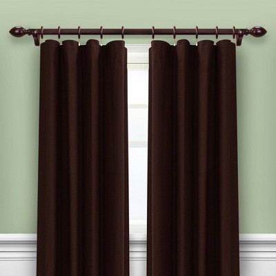 Lumi Antique Mahogany Wood Egg Curtain Rod Finials (2-Pack)
