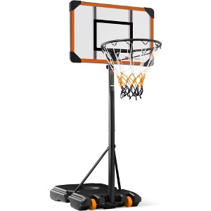 Best Choice Products Kids Height-Adjustable Basketball Hoop, Portable Game w/ 2 Wheels, Square Backboard - 1 of 4