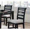 NicBex Set of 2 Black Dining Chair Modern Upholstered Kitchen Side Chair with Cushion Seats for Kitchen,Dining Room - 2 of 4