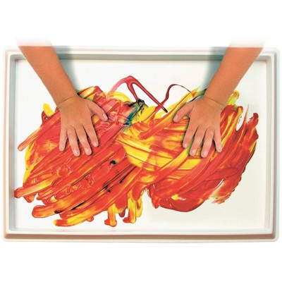 Roylco Fingerpaint No-Mess Paint and Play Tray, 12 x 18 Inches, White