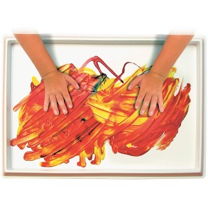 Roylco Fingerpaint No-Mess Paint and Play Tray, 12 x 18 Inches, White - 1 of 1