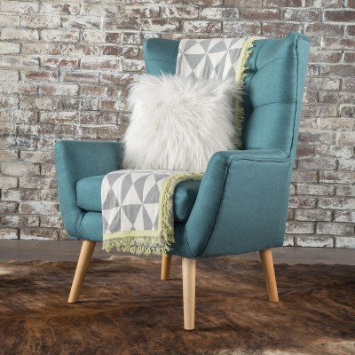 Modern Accent Chair Tufted Wooden Upholstered Club Chair for Bedroom and living room-Christopher Knight Home