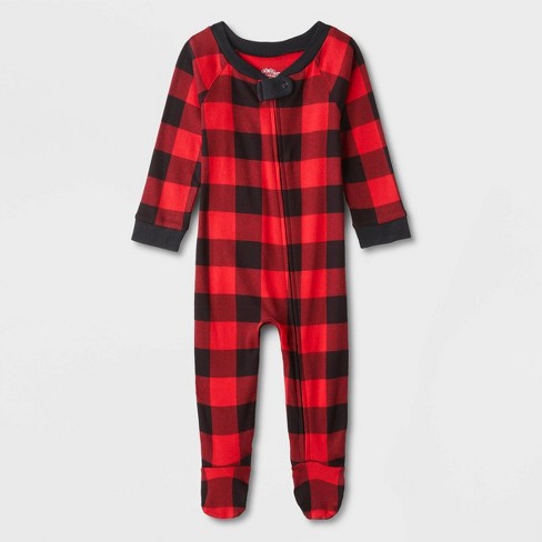 Buffalo plaid footed pajamas new arrivals