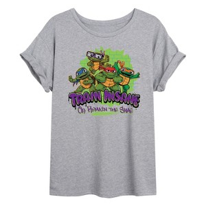 Women's - Teenage Mutant Ninja Turtles Mutant Mayhem - Train Insane Oversized Graphic T-Shirt - 1 of 4