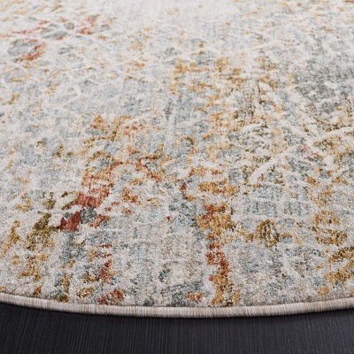 Elysian Blue & Gold Hand-Knotted 5'3" x 7'6" Synthetic Area Rug