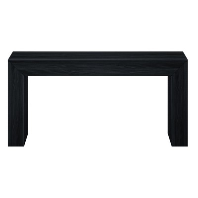 Black Solid Wood 66-Inch Console Table with Storage