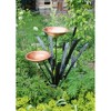 Achla Designs 50" Double Cattail Birdbath with Two Bowls Copper: Sculptural Garden Art, Weather-Resistant, In-Ground Mount - 4 of 4