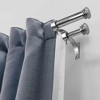 Lumi Home Furnishings 4pk 6.7" Steel Double Curtain Rod Bracket Brushed Nickel - 3 of 4