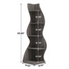 Resenkos Bookshelf, Bookcase Standing Shelf Unts,5-Tier Corner Shelf, Modern Wall Corner Bookshelf Bookcase,Gray - 2 of 4