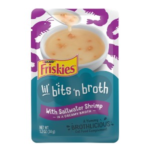 Friskies Lil' Slurprises Compliments Saltwater Shrimp Wet Cat Food - 1.2oz - 1 of 4