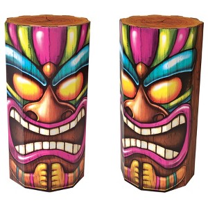 Beistle Luau 3-D Tiki Props, 30" x 14.75", (2/Box) Multicolored - 1 of 4