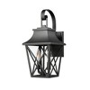 HANPURE Black Outdoor Wall Lantern 2-Light, Modern Industrial Waterproof Porch Light Fixture, Farmhouse Exterior Lamp with Glass (2 Pack) - 4 of 4