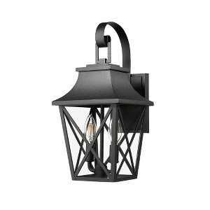 Maggift Outdoor Wall Light, Industrial Porch Light Wall Mount with Glass, Waterproof Farmhouse Outdoor Lighting, Black, 8.50"*7.00"*15.88" - 1 of 4