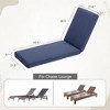 Aoodor 72 x 21 x 3 Inches Patio Chaise Lounger Cushions, Olefin Fabric Slipcovers with Sponge Foam, Set of 2 - 4 of 4