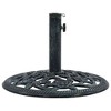 vidaXL Umbrella Base Green Cast iron Standard Decorative Inlays - 2 of 4