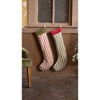 Giant Striped Christmas Stockings – Set of Two Large Velvet-Collared Kalalou - 3 of 3