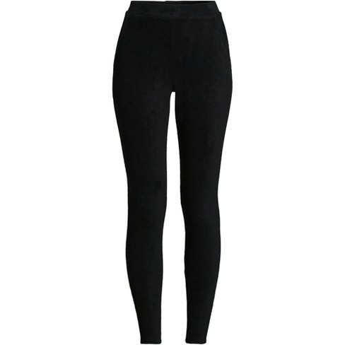 Lands End Women s Petite Sport Knit High Rise Corduroy Leggings Small Black