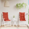 vidaXL Highback Chair Cushions 2 pcs Melange Red 47.2"x19.7"x2.8" Fabric - 4 of 4