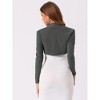 INSPIRE CHIC Women's Elegant Long Sleeve Knit Open Front Crop Bolero Shrug - 3 of 4