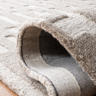 Cambridge Beige and Gray Hand-Tufted Wool Area Rug 3' x 5'