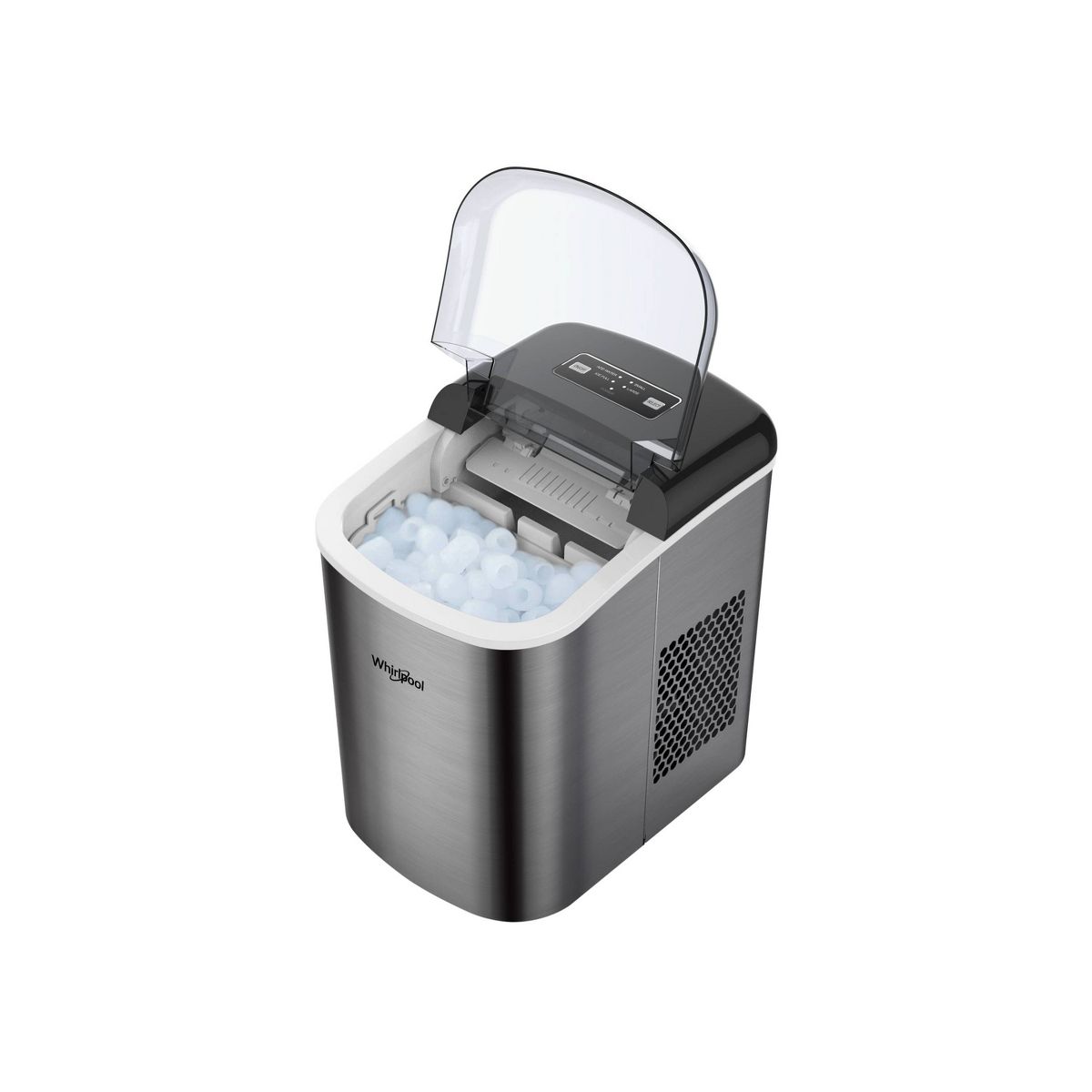 Whirlpool Ice Maker Stainless Steel: Countertop Ice Machine, Bullet Shape, 26 lbs Daily Production, 1.5 lbs Storage Capacity - thumbnail 3