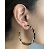SHINE by Sterling Forever 2" Resin Bar Hoop Earrings - 2 of 4