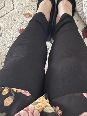 Women's High Waisted Drawstring Lounge Leggings - A New Day™ Black L :  Target
