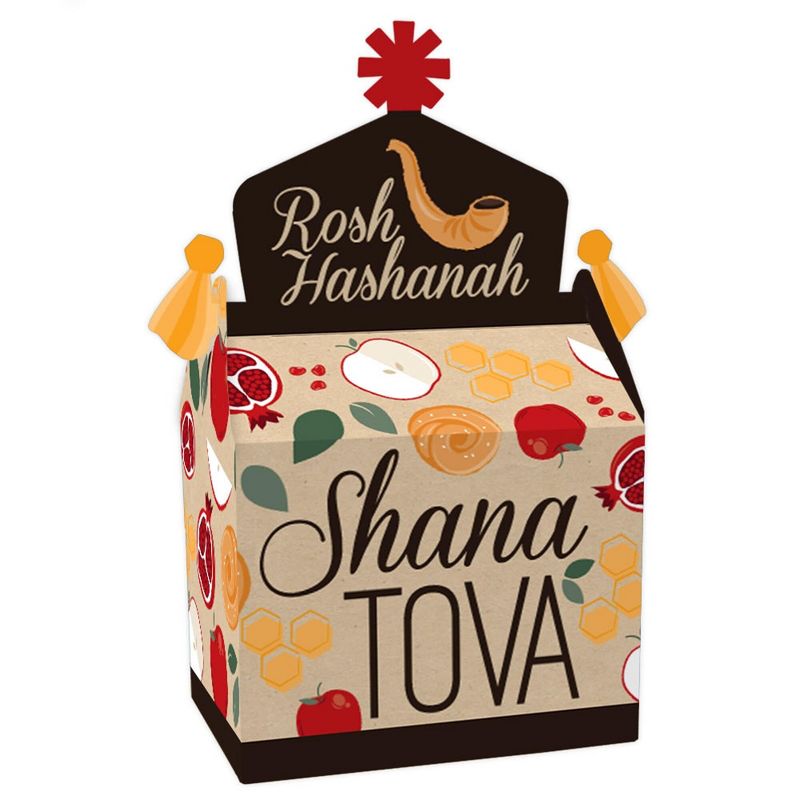 Big Dot of Happiness Rosh Hashanah - Treat Box Party Favors - New Year Goodie Gable Boxes - Set of 12, 1 of 10