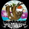 Women's Design By Humans Merry Slothmas - Funny Christmas Pajama for Sloth LoversÂ By TELO213 Racerback Tank Top - 2 of 3