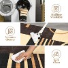 Geometric Abstract Washable Rug - Non-Slip Ultra-Thin Modern Carpet for Living Room, Bedroom, Dining Room - Stain Resistant - 4 of 4