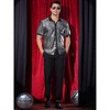 Lars Amadeus Men's Metallic Short Sleeves Summer Disco Party Sparkly Sequins Shirt - 2 of 4
