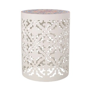18'' WHITE SIDE TABLE - 1 of 4