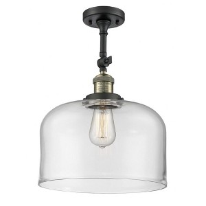 Bell - 1 Light Semi-Flush Mount In Industrial Style-16 Inches Tall and 12 Inches Wide - 1 of 1