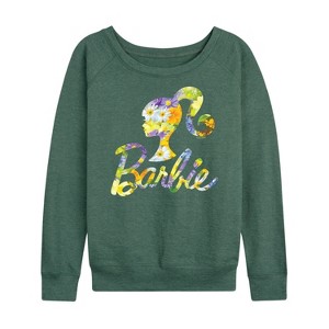 Women's - Barbie - Easter Lightweight French Terry Wide Neck Long Sleeve Shirt - 1 of 4