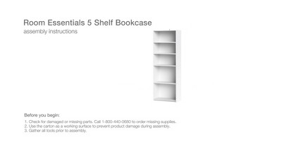 Target room essentials store 5 shelf bookcase