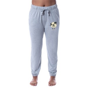 E.T. the Extra-Terrestrial Womens' 1982 Characters Jogger Sleep Pajama Pants Grey - 1 of 3