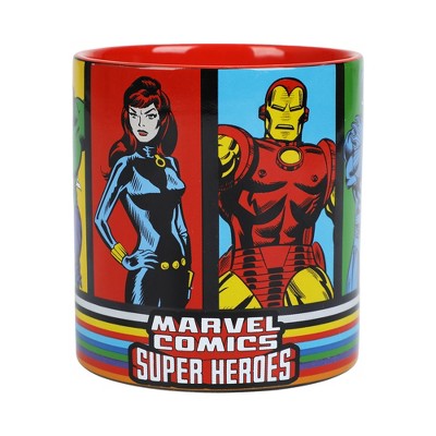 Marvel Multi Character 16oz Black Ceramic Mug