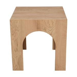 Jofran,Archimedes 20" Arched Wood Square Modern Rustic End Table - 1 of 4