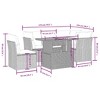 vidaXL Garden Sofa Set Grey with dark grey cushions - 3 of 4
